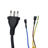 Cable de Alimentación Estándar Brasileño de 3 Pines C13 NBR 14136 H05VV-F 3G0.75mm2 para Monitor de Computadora, TV, Impresora, Electrodomésticos, Cable de Repuesto OEM