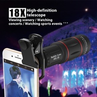 Concert Telephoto Tool 18-64x Mobile Phone Lens Manual Zoom for Music Festival Fishing Live Streaming Macro HD Photography