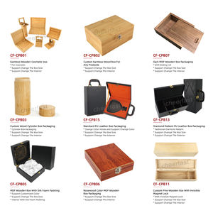 Caja de madera de Color Natural de forma Simple de alta calidad, cajas de madera Natural para amantes de Diy para joyería, caja de madera rectangular sin terminar - Product Image 6