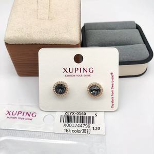 Boucles <span class=keywords><strong>d</strong></span>'oreilles pendantes XUPING en <span class=keywords><strong>cristal</strong></span> coloré étoile, lune et papillon, en zircon <span class=keywords><strong>bleu</strong></span>, pour femmes, idéales pour les fêtes et le quotidien - Product Image 3
