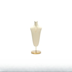 Soporte de exhibición de collar con base metálica, modelo de maniquí para retratos, expositor de collares. - Product Image 3