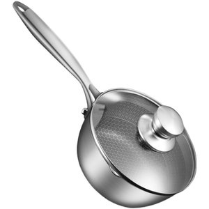 Casserole à lait en acier inoxydable de style japonais 304, antiadhésive, compatible induction, pour la préparation de soupes et de nouilles - Product Image 3