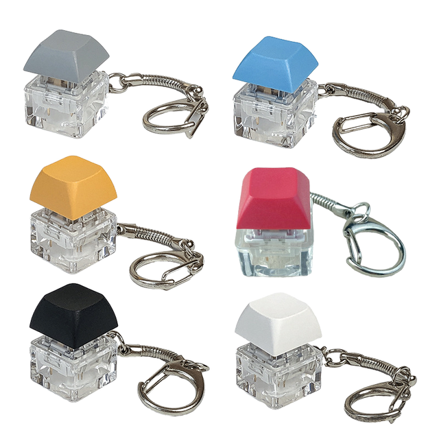 Cartoon-Style LED Light Fidget Keychain Anime Acrylic Plastic Tester Keychains