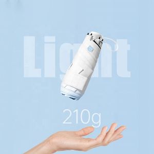 Nouveau parapluie mini pliable à cinq sections avec poignée dissimulée, protection solaire estivale et logo personnalisé pour cadeaux d'affaires - Product Image 4