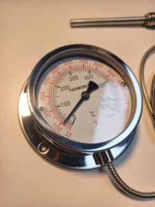 Thermomètre à cadran <span class=keywords><strong>isolé</strong></span> en acier inoxydable de haute qualité 0-650°C, pour usage industriel, eau, huile, pression métallique, capillaire 3m - Product Image 2