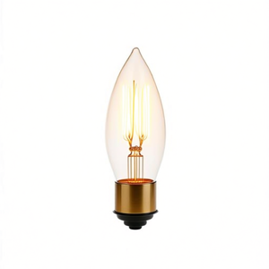 Lampadina a Candela E14 3W 230V a Incandescenza con Punta a Fiamma Trasparente per Illuminazione Decorativa - Product Image 2