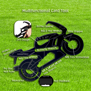 Industrial Grade Motorcycle Shaped Multi-Card <strong>Tool</strong> <strong>for</strong> Outdoor Camping Survival Customized OEM &amp; ODM Support - Product Image 3
