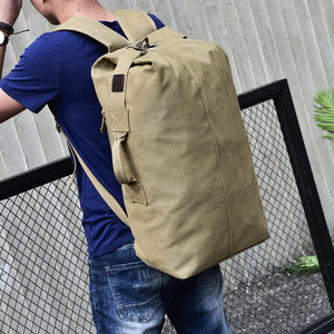 Large Capacity Travel <b>Backpack</b> For Men 20-35L Water Resistant Canvas Outdoor Leisure <b>Backpack</b> With Interior Zipper Pocket - Product Image 1