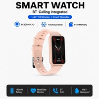 Reloj Inteligente Rectangular M4 con Pantalla TFT de 1.47 Pulgadas, Llamadas Inalámbricas, Resistencia al Agua IP67, Monitor de Ritmo Cardíaco, Batería de 180 mAh, Reloj Deportivo