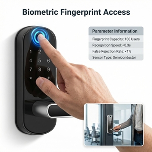 Cerradura Inteligente TTLock Tuya <span class=keywords><strong>para</strong></span> Hogar Inteligente con Entrada sin Llave, Huella Dactilar y Desbloqueo con Tarjeta <span class=keywords><strong>para</strong></span> Manija de Puerta Interior - Product Image 5