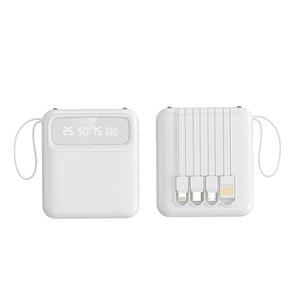 Batterie de charge portable avec câble intégré, certifiée 3C, capacité ultra-grande 20000mAh, power bank mobile, logo personnalisé - Product Image 2