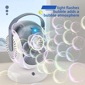 Máquina de burbujas de escenario giratorio eléctrico completamente automático Maleta de plástico transfronteriza de varios orificios con un clic para fiestas - Product Image 3