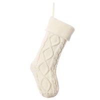 Chaussette de Noël personnalisée avec nom, tricotée, grande taille, ornement suspendu, cadeau de Noël, décoration pour la maison
