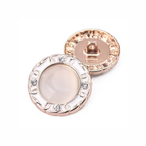 Bán Buôn Áo Len Nút Kim Loại Chân Với Màu Hồng Sequin Trang Trí Kẽm Hợp Kim Mạ Có Thể Giặt Nút - Product Image 5