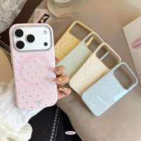 Coque de téléphone anti-traces de doigts au design magnétique minimaliste style coréen Ins, motif points ondulés, pour iPhone 18 17 16 15 14 Pro Max