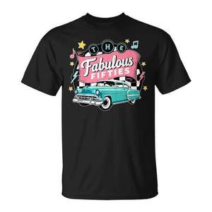 The Fabulous Fifties 1950s Car <b>Rockabilly</b> T-<b>Shirt</b> Black Men's Medium - Product Image 1