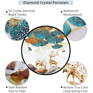 Tranh Hợp Kim Nhôm Trang Trí 5D Tranh Khảm Kim Cương Pha Lê Tác Phẩm Nghệ Thuật Ngựa Chiến Khung Sang Trọng Mới 2021 - Product Image 6