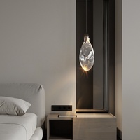 MY9506-1 lustre en cristal moderne de luxe conception de goutte de larme haut de gamme pour l'installation suspendue d'escalier de chevet de salon
