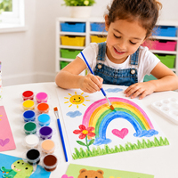 Peinture acrylique Xin Bowen 3ML/5ML, 2 bandes de 12 couleurs, peinture pour artistes, sans danger pour les enfants, avec 2 pinceaux