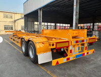 Semi-remorque porte-conteneurs squelette 3 essieux 40 pieds en acier – Prix usine