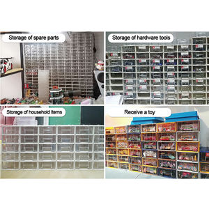 LEADLOONG F01-170*110*55MM สีฟ้า |   กล่องเก็บอะไหล่ - กล่องเก็บชิ้นส่วนฮาร์ดแวร์พลาสติกแบบซ้อนได้ กล่องเก็บสกรู กล่องเครื่องมือแบบลิ้นชัก - Product Image 3