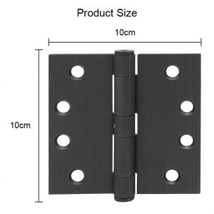 Charnière de porte en acier noir de haute qualité WEKIS, 3 1/2 pouces, style américain, charnière à souder à coins arrondis pour salle de bain, 4 pouces, vente en gros - Product Image 5