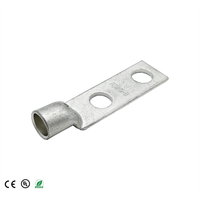 Connecteur de câble de tube de cuivre rouge avec borne de câble plat à compression à double trou Type de bornes à cosse carrée