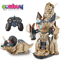 Una llave deformación rc control remoto juguetes de dinosaurio robot