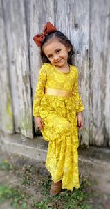 लड़कियों की फीता बोहो फूलों की लड़की कपड़े कपड़े कपड़े कपड़े पहने - Product Image 3