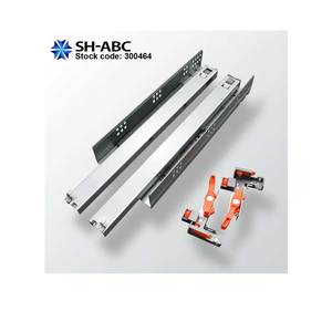 Vente flash : glissière de tiroir <span class=keywords><strong>invisible</strong></span> à fermeture amortie en acier galvanisé SH-ABC, extension complète, montage sous plan, N3F1C, cuisine, salle à manger - Product Image 1