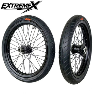Ensemble de roues de moto en aluminium pour Light Bee Ultra Bee, <span class=keywords><strong>17</strong></span> <span class=keywords><strong>pouces</strong></span>, avec pneus 70/90-<span class=keywords><strong>17</strong></span> et 90/80-<span class=keywords><strong>17</strong></span>, roues Sumoto pour LBX - Product Image 1