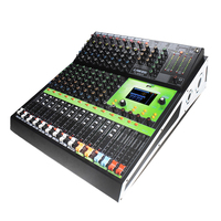 Console de mixage audio professionnelle 8/12/16 canaux avec 99 effets DSP, Bluetooth, USB, métal, pour studio, scène, DJ, enregistrement