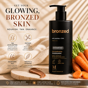 Crema Bronceadora Natural Oscura, Loción Intensiva para Bronceado con Vainilla, Péptidos de Zanahoria, DHA, Mantequilla Aceleradora del Bronceado, Gel Acelerador del Bronceado - Product Image 2