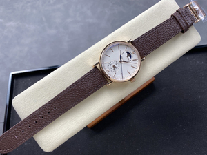 Luxury Business Alloy Case Shanghai Sapphire Crystal 9015 Boyfriend Gift Genuine Leather Strap Unisex Mechanical <b>Watches</b> - Product Image 4