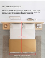 Massives Teakholz Luxus-Hotel-Apartment Schlafzimmer-Set mit Europäischen Tatami-Matten und Massivholzfurnier-Beschichtung