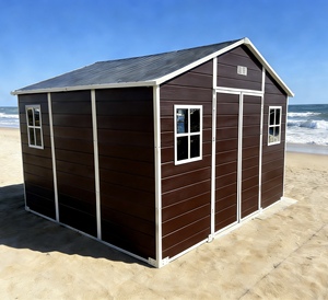 <span class=keywords><strong>Caseta</strong></span> de Jardín de Plástico PP Ecológica Personalizable, 8x10 pies, Impermeable, con Doble Puerta con Cerradura, Resistente a los Rayos UV y a la Putrefacción, Estilo Moderno y Minimalista - Product Image 2