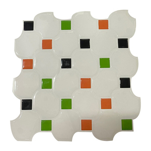 12*12 11.8*11.8 Polegadas Branco Preto Cor DIY 3D Casca e Vara Empilhada Cozinha Subway Mosaico Tile Adesivos - Product Image 4