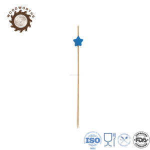 1808 cure-dents de fête en bambou naturel jetables 90/120/150mm pour desserts aux fruits gâteaux sandwichs pics décoratifs biodégradables - Product Image 2