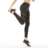 Mallas de malla transpirables para mujer, pantalones de Yoga de cintura alta, para correr, al por mayor
