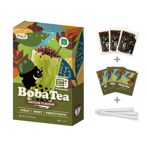 Perles de Matcha Comestibles Chewy Pearls Boba – Boîte de Desserts Instantanés – Kit de Garnitures – Conservation à Température Ambiante – Lot de 3 – Pour les Boutiques de Boissons - Product Image 1
