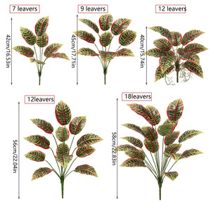 Plantes artificielles, arbre de croton, plantes tropicales, décoration intérieure et extérieure, croton artificiel - Product Image 4