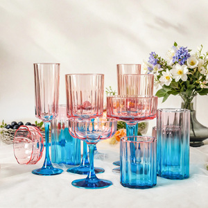 Magnifique ensemble de verres en cristal coloré, gobelets à eau, verres à vin personnalisés, flûtes à <span class=keywords><strong>champagne</strong></span> pour les fêtes - Product Image 1