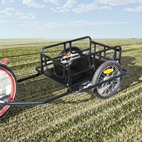Remorque à vélo robuste en acier inoxydable de 100 kg, roulement à billes, nouvelle remorque de transport durable, chariot de remorquage pour usage industriel