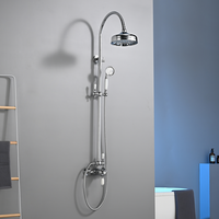 Robinet mitigeur de douche pluie classique Système de douche de salle de bain à poignée unique