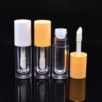 Conteneur de baume à lèvres transparent en plastique brillant rechargeable de 6 g, tube de gloss à lèvres rond en plastique de 6 ml
