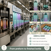 Bouteille d'eau Tritan 1L sans BPA, couleur dégradée, personnalisable, pour le sport et la gym, vente en gros 2026