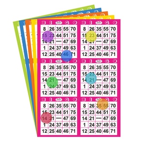 BINGO Printing Manufacturer Mixed Colors Numbers Digital Printing Bingo Game <b>Cards</b> Play Bingo <b>Cards</b> Custom - Product Image 2