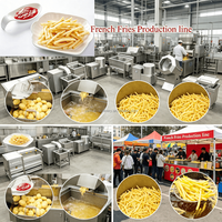 Ligne de production complète automatique et continue de frites, machine à frites à immersion en eau et huile