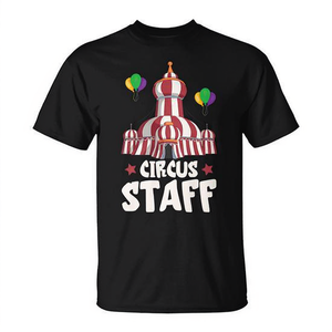 Camiseta Circus Staff Big Tent para adultos, unisex, cuello redondo, manga corta, impresión digital, promocional - Product Image 2