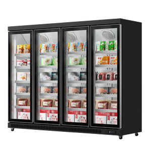 Vitrina Refrigerada Comercial para Alimentos Frescos de Supermercado, con 4 Puertas de Vidrio, Refrigerador Comercial - Product Image 3
